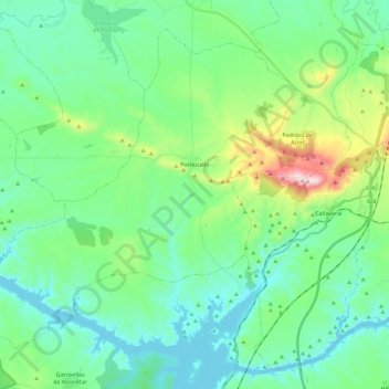 Portezuelo topographic map, elevation, terrain