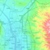 中涧河镇 topographic map, elevation, terrain