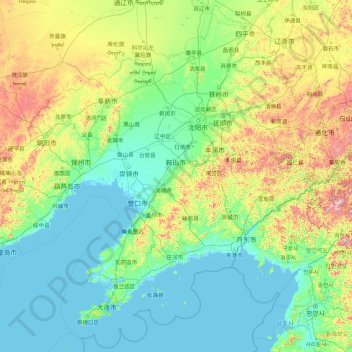 Liaoning topographic map, elevation, terrain