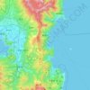 熱海市 topographic map, elevation, terrain
