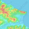 Bejaia District topographic map, elevation, terrain
