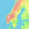 Sweden topographic map, elevation, terrain