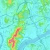 Guri-si topographic map, elevation, terrain