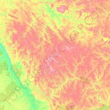 Severo-Yeniseysky Rayon topographic map, elevation, terrain
