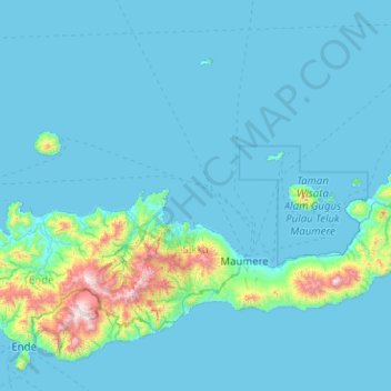 Sikka topographic map, elevation, terrain