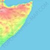 Somalia topographic map, elevation, terrain