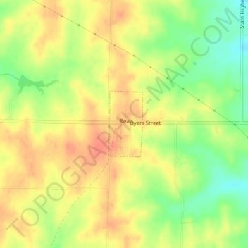 Rea topographic map, elevation, terrain