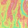 Area D (Granby Valley) topographic map, elevation, terrain