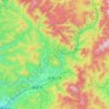 中津川市 topographic map, elevation, terrain