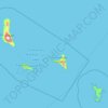 Comoros topographic map, elevation, terrain