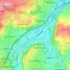 Huddersfield Broad Canal topographic map, elevation, terrain