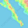 Baja California Sur topographic map, elevation, terrain