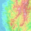 Benguet topographic map, elevation, terrain