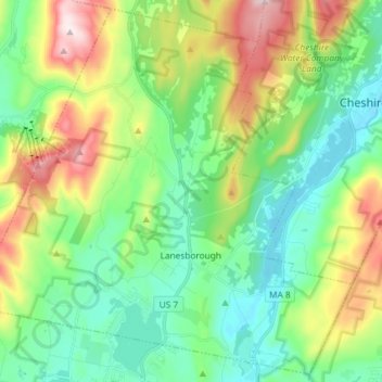 Lanesborough topographic map, elevation, terrain