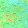 湘江新区 topographic map, elevation, terrain