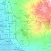 迎泽区 topographic map, elevation, terrain