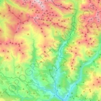 Montanuy / Montanui topographic map, elevation, terrain