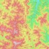 Taebaek-si topographic map, elevation, terrain