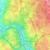 Girard topographic map, elevation, terrain