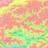 林周县 topographic map, elevation, terrain