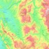Dibër County topographic map, elevation, terrain