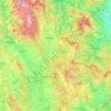 District of Prishtina topographic map, elevation, terrain