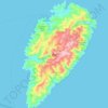 Kea topographic map, elevation, terrain