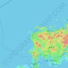 Shimonoseki topographic map, elevation, terrain