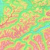 Lechtal Alps topographic map, elevation, terrain
