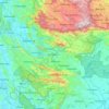 Ratnapura District topographic map, elevation, terrain