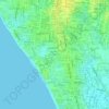 Seminyak topographic map, elevation, terrain