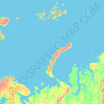 Приморский район topographic map, elevation, terrain