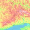 Донецкая область topographic map, elevation, terrain