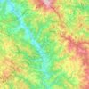 Municipality of Leposavić topographic map, elevation, terrain