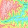 曲水县 topographic map, elevation, terrain