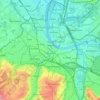 Basel topographic map, elevation, terrain