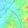 净月街道 topographic map, elevation, terrain