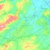 Manouba topographic map, elevation, terrain
