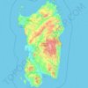 Sardinia topographic map, elevation, terrain