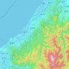 白山市 topographic map, elevation, terrain