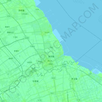 浏河镇 topographic map, elevation, terrain