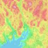 Head of St. Margarets Bay topographic map, elevation, terrain