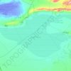 Chott el Djerid topographic map, elevation, terrain