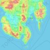 Davao Region topographic map, elevation, terrain