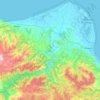 Bafra topographic map, elevation, terrain