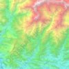 Annapurna topographic map, elevation, terrain