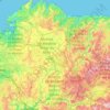 Lugo topographic map, elevation, terrain