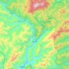 南坝镇 topographic map, elevation, terrain