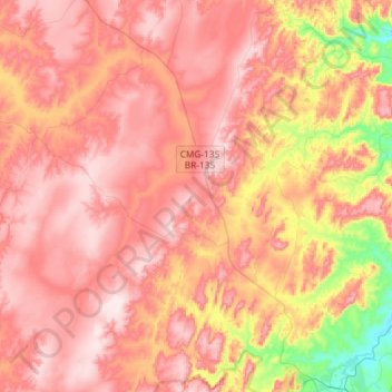 Nova Esperança topographic map, elevation, terrain