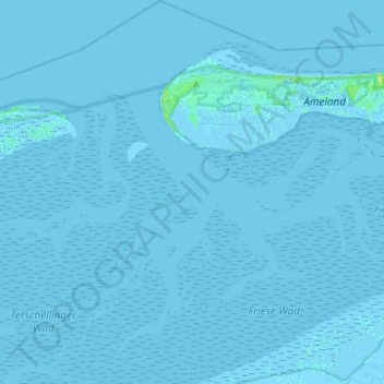 Hollum topographic map, elevation, terrain